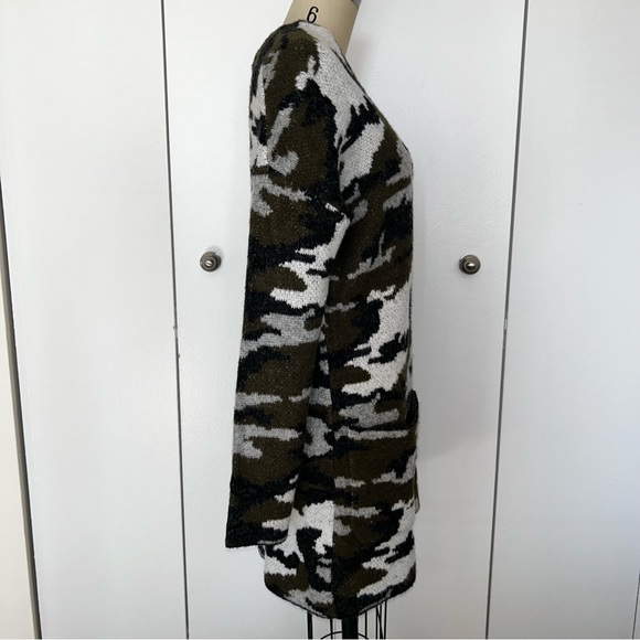 Venus Camouflage Open Front Long Cardigan - Picture 8 of 11